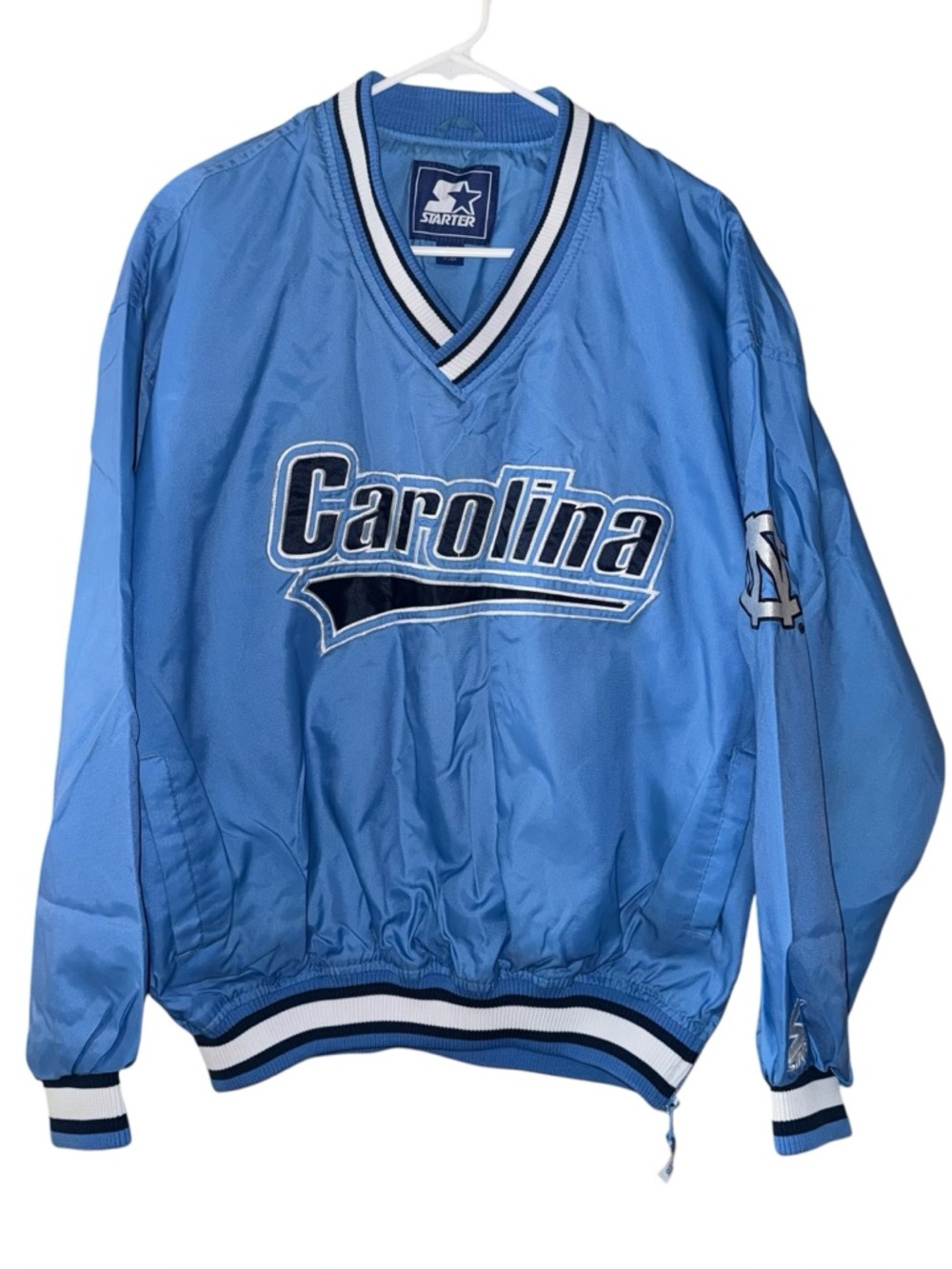 Vintage 90s Starter University Of North Carolina Tar Heels Windbreaker Jacket M